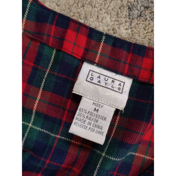 VTG Pinafore LAURA GAYLE DRESS Christmas Womens M Cottagecore Sleeveless - Picture 5 of 11